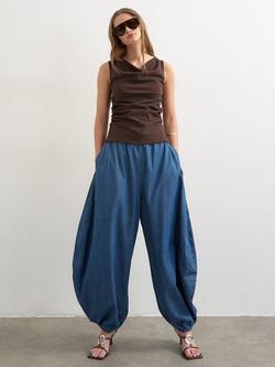 Topshop Ruched Side Tank Top, Brown, Brown