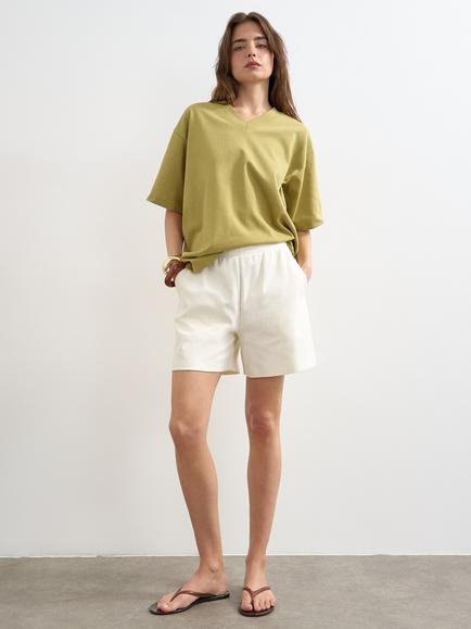 Topshop Jogger Shorts, White, White
