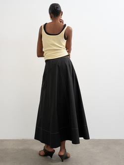 Topshop Full Circle Skirt, Black - view 2, Black