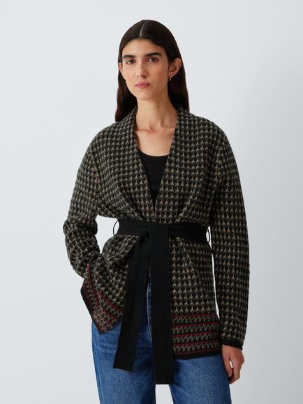 John Lewis AND/OR Belted Cardigan, Multi, Multi