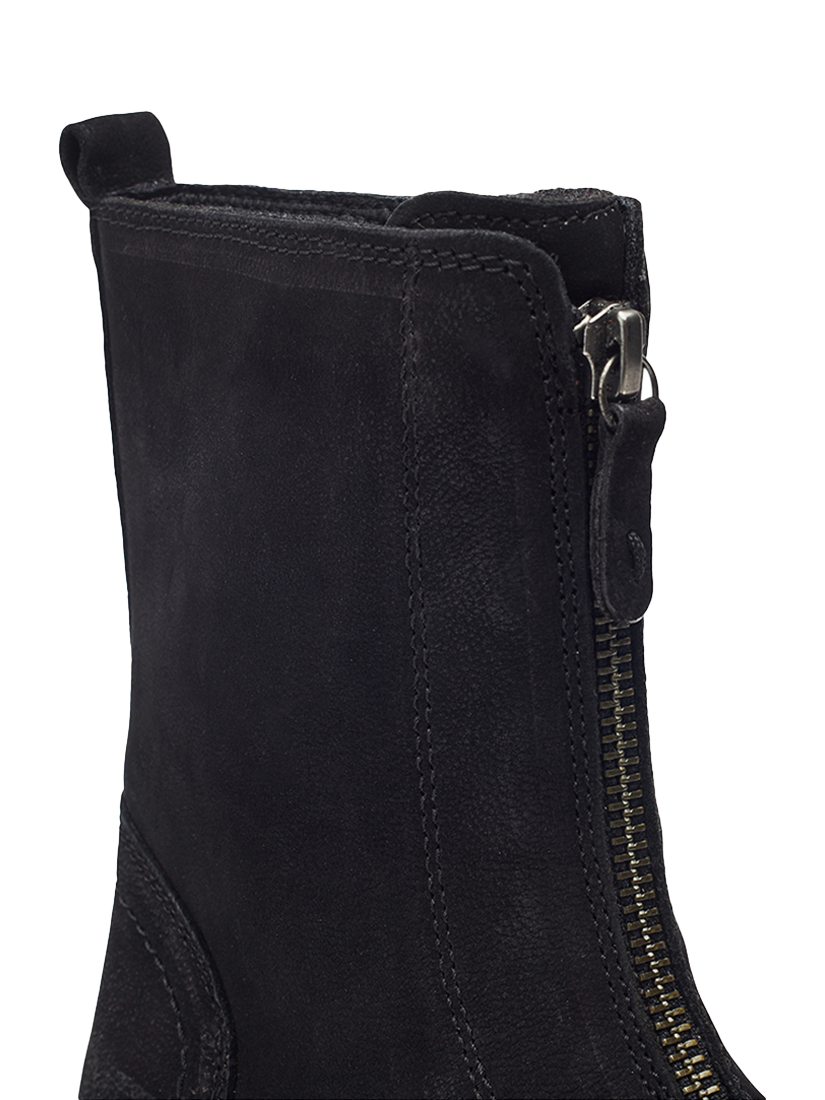 Product image 3 of 3, which shows Moda in Pelle Arru Suede Biker Boots, Black, 3