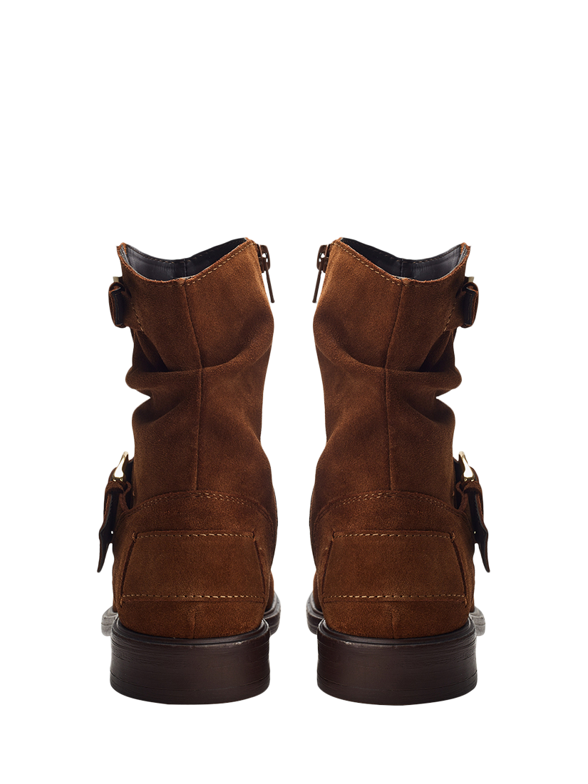 Product image 3 of 4, which shows Moda in Pelle Ombre Suede Short Boots, Tan, 3
