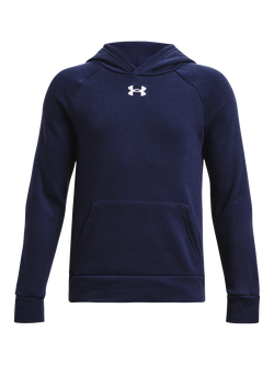 Under Armour Kids' Rival Fleece Hoodie, Blue, Blue