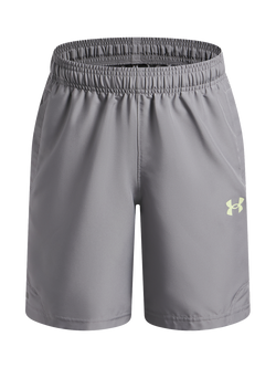 Under Armour Kids' Tech Utility Woven Shorts, Steel/Fade Green, Steel/Fade Green