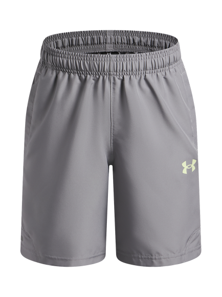 Under Armour Kids' Tech Utility Woven Shorts, Steel/Fade Green, Steel/Fade Green