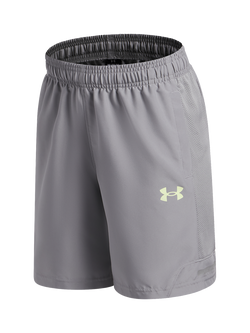 Under Armour Kids' Tech Utility Woven Shorts, Steel/Fade Green - view 2, Steel/Fade Green