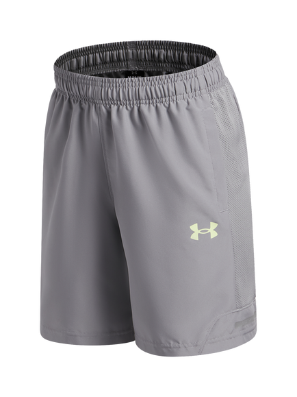 Under Armour Kids' Tech Utility Woven Shorts, Steel/Fade Green - view 2, Steel/Fade Green