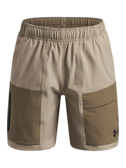 Under Armour Kids' Unstoppable Woven Shorts, Khaki/Bayou/Bl