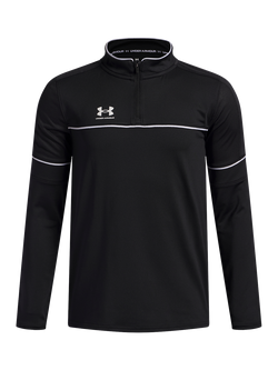 Under Armour Kids' Challenger Train Sports Sweatshirt, Black/White, Black/White