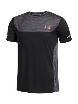 Under Armour Kids' Short Sleeve Tech T-Shirt, Black/Venom Red - view 2, Black/Venom Red