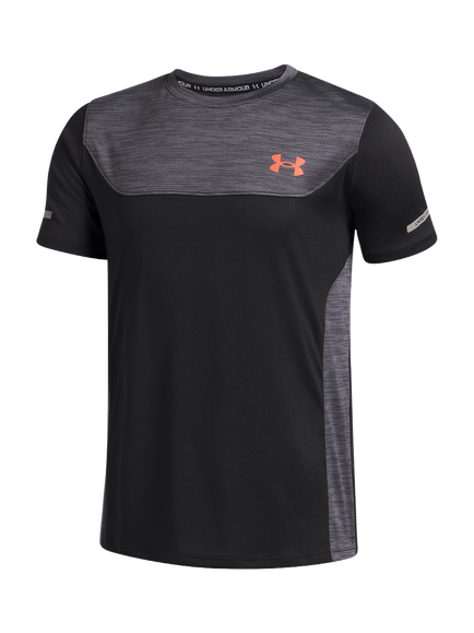 Under Armour Kids' Short Sleeve Tech T-Shirt, Black/Venom Red - view 2, Black/Venom Red
