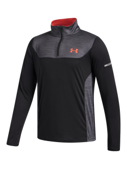 Under Armour Kids' Tech Utility 1/4 Zip Top - view 2, Bl/Venom Red