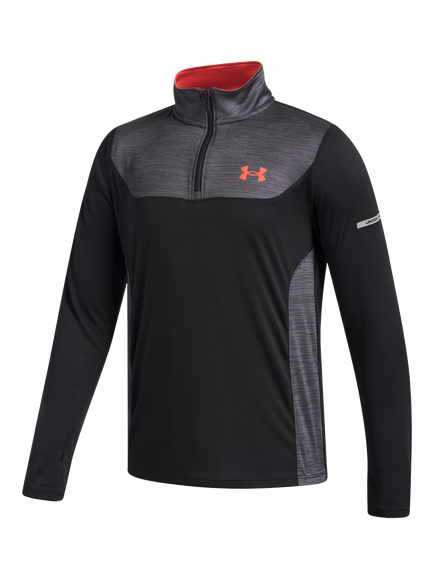 Under Armour Kids' Tech Utility 1/4 Zip Top - view 2, Bl/Venom Red