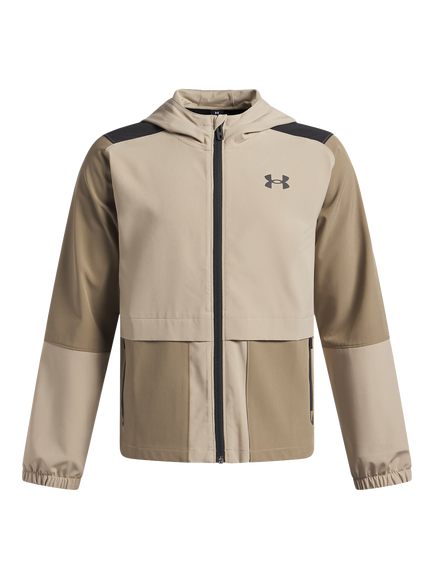 Under Armour Kids' Unstoppable Woven Jacket, Khaki/Bayou/Bl