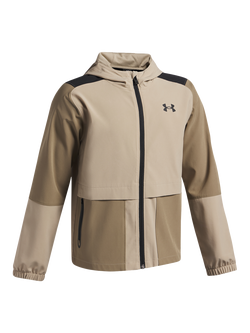 Under Armour Kids' Unstoppable Woven Jacket - view 2, Khaki/Bayou/Bl