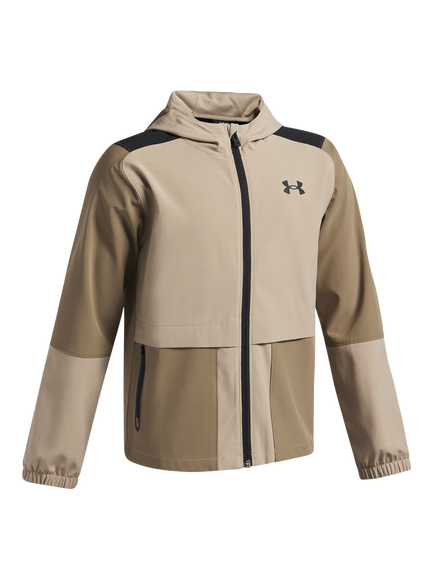 Under Armour Kids' Unstoppable Woven Jacket - view 2, Khaki/Bayou/Bl