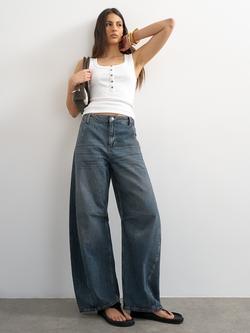 Topshop Horseshoe Jeans, Dark Blue, Dark Blue