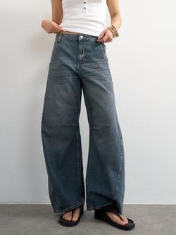 Topshop Horseshoe Jeans, Dark Blue - view 2, Dark Blue