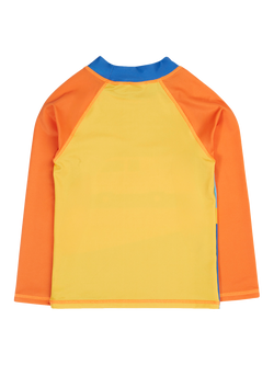 Frugi Kids' Sun Safe Rash Vest, Blue Skies/Campervan - view 2, Blue Skies/Campervan