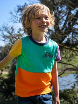 Frugi Kids' Penryn Circular T-Shirt, Multi - view 2, Multi