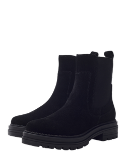 Moda in Pelle Olainie Suede Block Heel Ankle Boots - view 2, Black