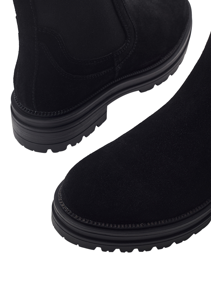 Product image 4 of 4, which shows Moda in Pelle Olainie Suede Block Heel Ankle Boots, Black, 8