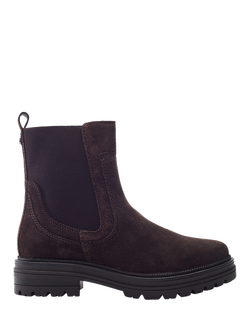 Moda in Pelle Olainie Suede Block Heel Ankle Boots, Dark Brown