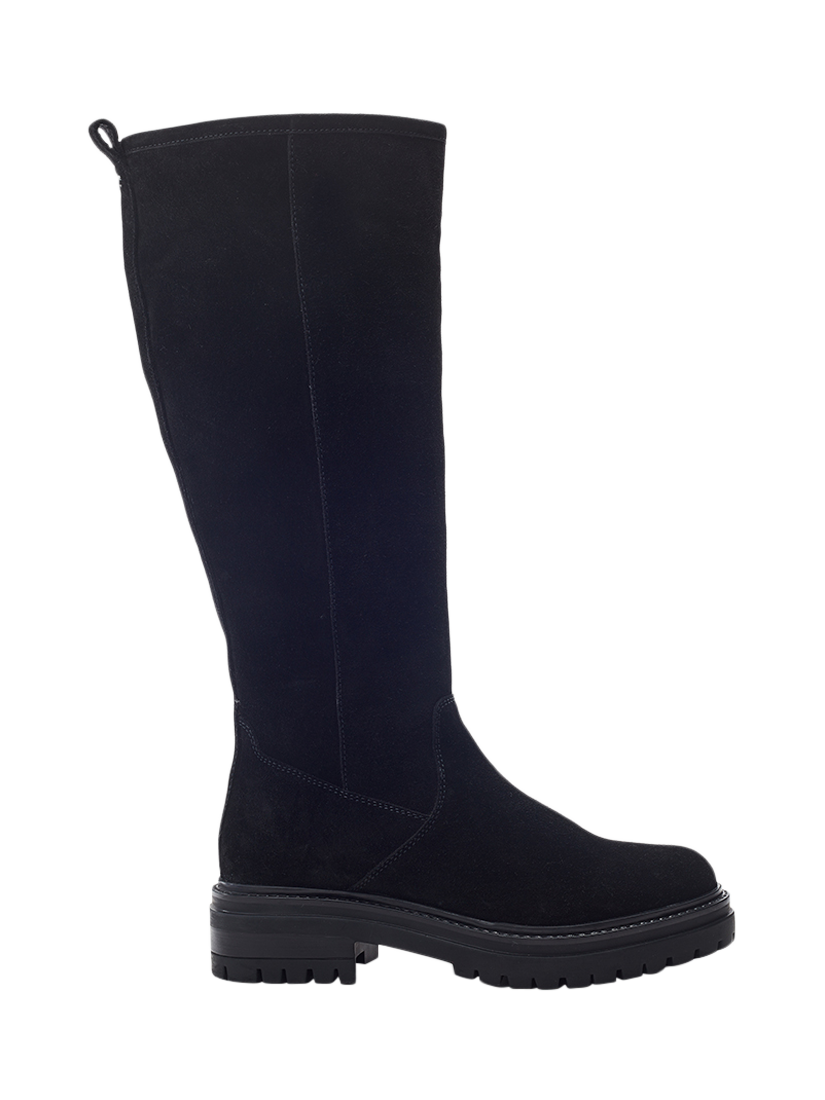 Product image 1 of 4, which shows Moda in Pelle Rakeela Suede Knee High Boots, Black, 3