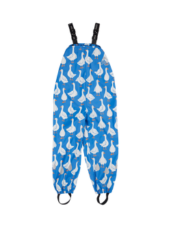 Frugi Kids' Puddle Buster Print Trousers, Cobalt/Multi, Cobalt/Multi