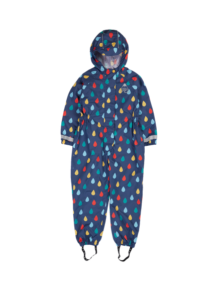 Frugi Kids' Rain Or Shine Rain Drop Waterproof Suit, Rainbow Rain, Rainbow Rain