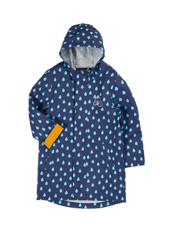 Frugi Kids' Sunny Showers Waterproof Raincoat, Cloudburst, Cloudburst