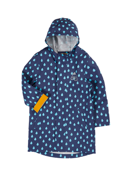 Frugi Kids' Sunny Showers Waterproof Raincoat, Cloudburst, Cloudburst