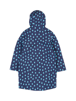Frugi Kids' Sunny Showers Waterproof Raincoat, Cloudburst - view 2, Cloudburst