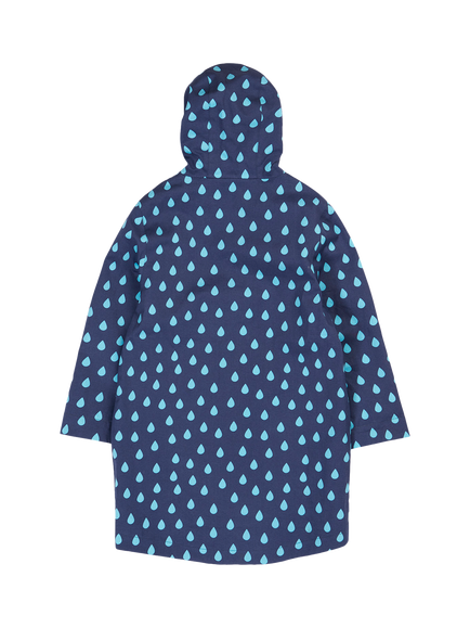 Frugi Kids' Sunny Showers Waterproof Raincoat, Cloudburst - view 2, Cloudburst