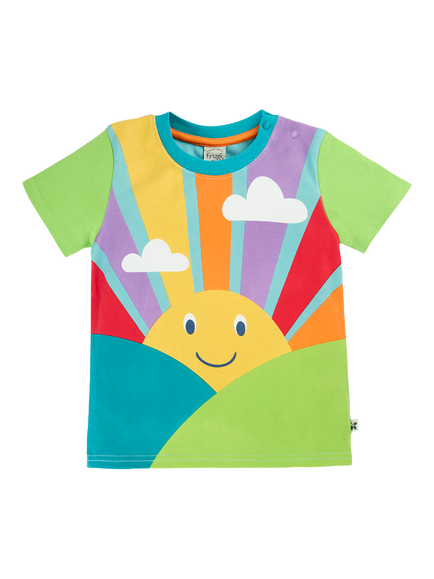 Frugi Kids' Iori Printed T-Shirt, Multi, Multi