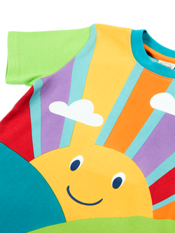 Frugi Kids' Iori Printed T-Shirt, Multi - view 2, Multi