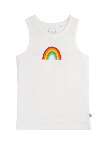 Frugi Kids' Varlie Cotton Vest, Pack of 2, Rainbow - view 2, Rainbow