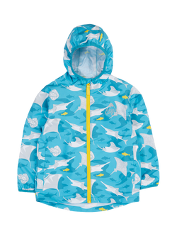 Frugi Kids' Rain Or Shine Ray Waterproof Jacket, Tropical Rays, Tropical Rays