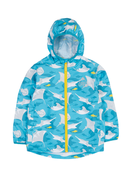 Frugi Kids' Rain Or Shine Ray Waterproof Jacket, Tropical Rays, Tropical Rays