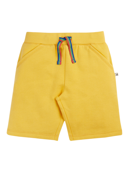 Frugi Kids' Samson Cotton Shorts, Bumblebee, Bumblebee