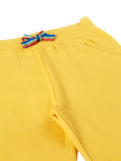 Frugi Kids' Samson Cotton Shorts, Bumblebee - view 2, Bumblebee