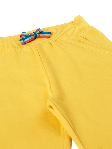 Frugi Kids' Samson Cotton Shorts, Bumblebee - view 2, Bumblebee