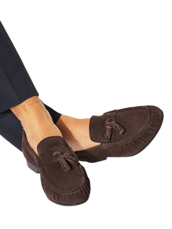 KG Kurt Geiger Frankie Slip On Suede Loafers, Blue Navy - view 2, Blue Navy