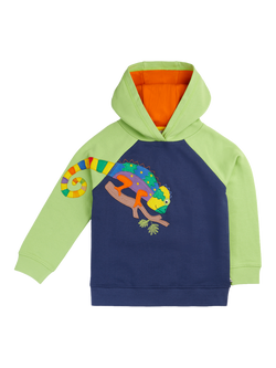 Frugi Kids' Hedgerow Hoodie, Navy/Multi, Navy/Multi