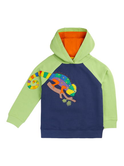 Frugi Kids' Hedgerow Hoodie, Navy/Multi, Navy/Multi