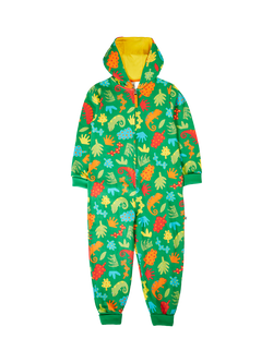 Frugi Kids' Cotton Big Snuggle Suit, Chameleon Camp, Chameleon Camp