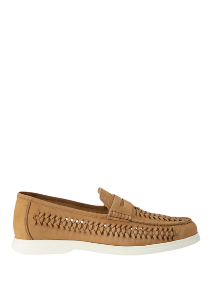 KG Kurt Geiger Sully Woven Nubuck Loafers, Tan, Tan