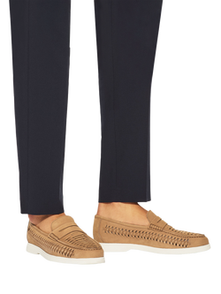 KG Kurt Geiger Sully Woven Nubuck Loafers, Tan - view 2, Tan