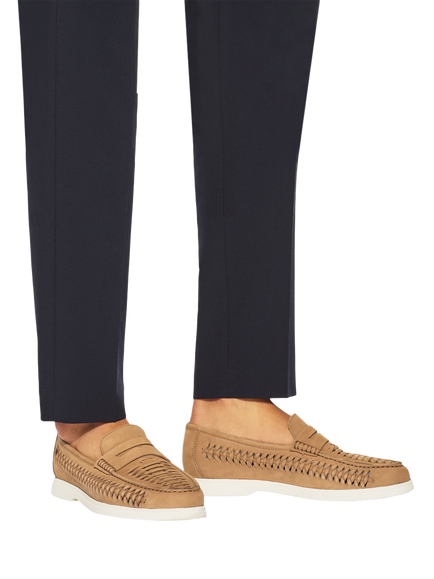 KG Kurt Geiger Sully Woven Nubuck Loafers, Tan - view 2, Tan