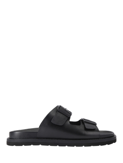 KG Kurt Geiger Lisbon Leather Footbed Sandals, Black, Black